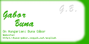 gabor buna business card